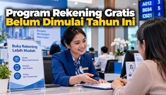 Program Rekening Gratis Belum Dimulai Tahun Ini