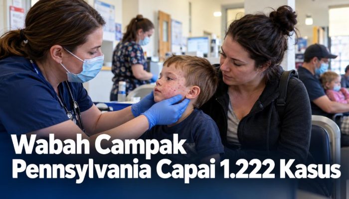 Wabah Campak Pennsylvania Capai 1.222 Kasus