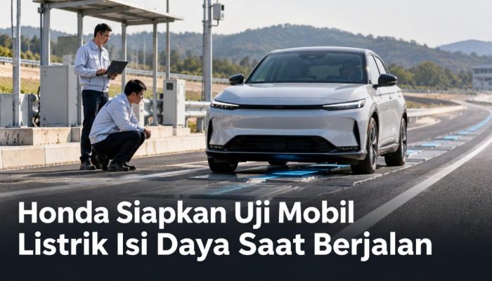 Honda Siapkan Uji Mobil Listrik Isi Daya Saat Berjalan